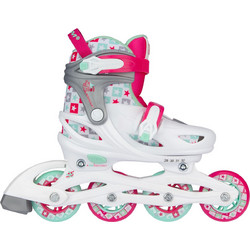 Nijdam Sk8 Star Inline Αυξομειούμενα Rollers Παιδικά Λευκά N20AA02