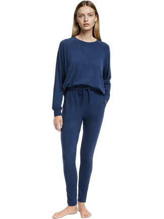 La Redoute Collections Σετ Γυναικείες Πιτζάμες Ζέρσεϊ Μπλε