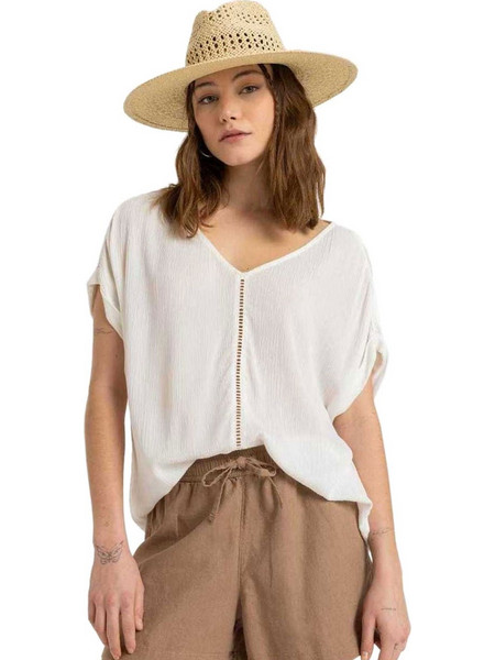 Roxy Full Of Passion Γυναικείο Καλοκαιρινό Top Λευκό ERJWT03686-WBK0