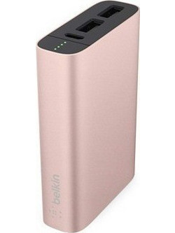 Belkin Mixit Power Bank 6600mAh με 2 Θύρες USB-A Rose Gold