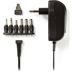 NEDIS ACPA002 Universal AC Power Adapter, 3/4.5/5/6/7.5/9/12 VDC, 1.5 A NEDIS