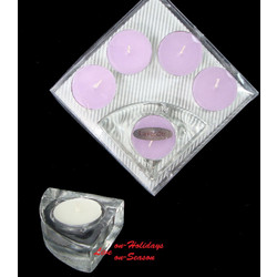 Set/5 Αρωματικά Κεριά Ρεσώ με Γυάλινη Βάση 236458 Lavender
