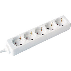 ΠΟΛΥΠΡΙΖΟ 5 ΘΕΣΕΩΝ ΣΟΥΚΟ ΜΕ ΚΑΛΩΔΙΟ 1,4m 3x1mm2 H05VV-F ΛΕΥΚΟ 232-501 COMMEL 3858883835809