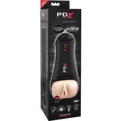 Pipedream PDX Elite Dirty Talk Starter Stroker Pocket Pussy Αυνανιστήρι με Δόνηση Black