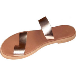 Nines Χειροποίητο ΔΕΡΜΑΤΙΝΟ πέδιλο ROSE GOLD M19XL