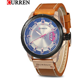 Curren Ανδρικό Ρολόι με Καφέ Δερμάτινο Λουράκι 8284 Brown