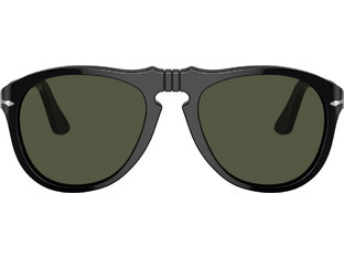Persol PO0649 95/31 Ανδρικά Γυαλιά Ηλίου Aviator Κοκάλινα Μαύρα με Πράσινο Polarized Φακό