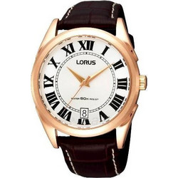 Lorus Ανδρικό Ρολόι με Μαύρο Δερμάτινο Λουράκι RP914AX9