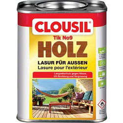 Clou Clousil Lasur Βερνίκι Εμποτισμού Ξύλου Έτοιμο προς Χρήση Satin Τικ 0.75lt