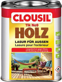 Clou Clousil Lasur Βερνίκι Εμποτισμού Ξύλου Έτοιμο προς Χρήση Satin Τικ 0.75lt