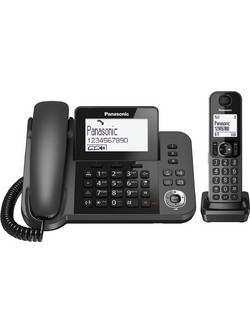 Panasonic KX-TGF310 Ασύρματο Τηλέφωνο Σετ Duo με Ανοιχτή Ακρόαση Μαύρο