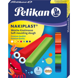 Pelikan Nakiplast Πλαστελίνη 7 Χρωμάτων 622712