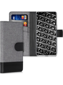 KW Wallet Case Huawei P40 - Grey / Black (51495.22)