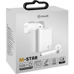 Muvit M-Star Ακουστικά Bluetooth Earbud White