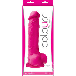 NS Novelties Colours Pleasures Thick Ρεαλιστικό Dildo με Βεντούζα & Όρχεις 20.3cm Ροζ