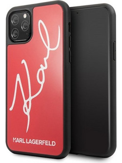 Karl Lagerfeld Signature Back Cover Red (iPhone 11 Pro)