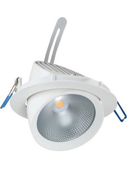 WHITE LED RECESSED MOVABLE LIGHT 20W 3000K 60 1500LM 230V AC Ra80 LINO2030