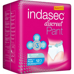 Indasec Pant Plus Large Πάνες Βρακάκι Ακράτειας 6 Σταγόνες 12τμχ