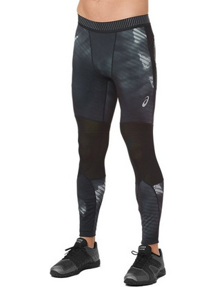 ASICS Base Layer Graphic Ανδρικό Κολάν Μακρύ Μαύρο 2031A197-001