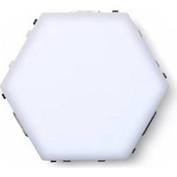 Led Μαγνητικό Επιτοίχιο Φωτιστικό Αφής - Quantum White LED Hexagonal 6500k σετ 5 τεμαχίων