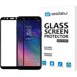 Γυαλί Προστασίας Odzu Glass Screen Protector, E2E για SAMSUNG Galaxy A6 2018 - ΜΑΥΡΟ - GLS-E2E-GLXA618