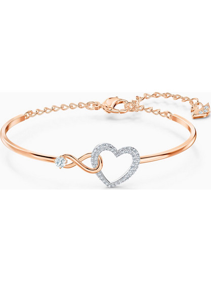 Swarovski Γυναικείο Βραχιόλι Βέργα Ροζ Χρυσό Επιχρυσωμένο 5518869