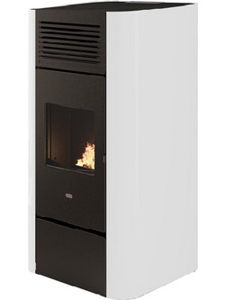Eva Calor Delia White Σόμπα Pellet Αερόθερμη 10kW