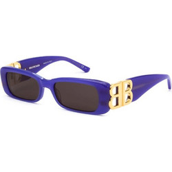 Balenciaga BB0096S 004 Γυναικεία Γυαλιά Ηλίου Ορθογώνια Κοκάλινα Μωβ με Μαύρο Polarized Φακό