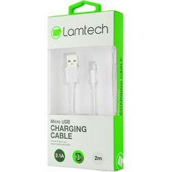 LAMTECH DATACABLE MICRO USB 2m WHITE