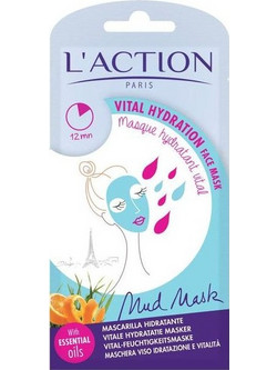 L'Action Paris Vital Hydration Face Mud Κρεμώδης Μάσκα Προσώπου για Ενυδάτωση με Άργιλο 15gr