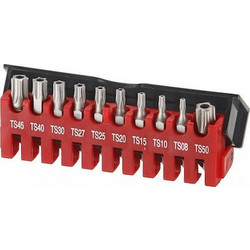 Μύτες torx με 5 γωνίες με τρύπα 1/4" σετ 10 τεμαχίων FORCE (21013 )