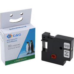G&G(TM) Premium Dymo μελανοταινία D1 12mm x 7mm black/white (45013) Dymo 1000, Dymo 1000 Plus, Dymo 2000, Dymo 3500, Dymo 5500, Dymo Labelmaker 4500, Dymo Labelmanager 100, Dymo Labelmanager 100 Plus,