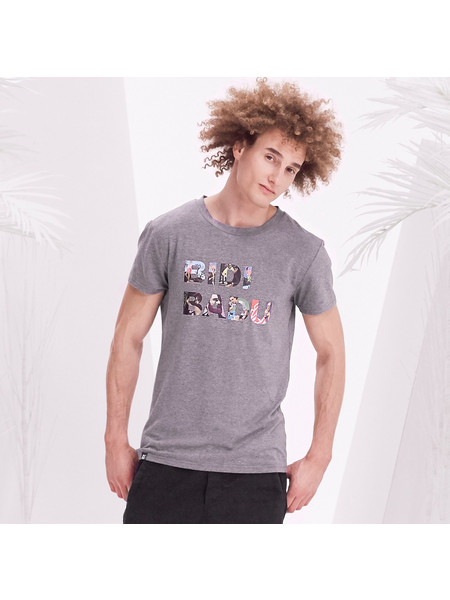 Ανδρικό T-Shirt Bidi Badu Titan Lifestyle Light Grey