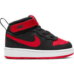 Nike Court Borough Mid 2 Παιδικά Sneakers Μποτάκια Μαύρα Κόκκινα CD7784-003