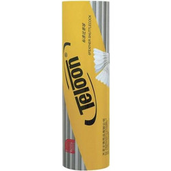Teloon Μπαλάκι Φτερού Badminton Επαγγελματικό Πλαστικό 6 Τεμ. TB-09