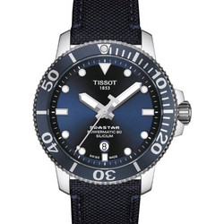 Tissot Seastar 1000 Ανδρικό Ρολόι Αυτόματο με Μπλε Υφασμάτινο Λουράκι T120.407.17.041.01