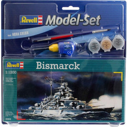 Revell Model Set Bismarck Συναρμολογούμενο Πλαστικό Μοντέλο Καραβιού 1:1200