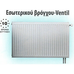 Splendid Ventil Σώμα Καλοριφέρ Πάνελ Μονόστηλο 11/600/1000 989kcal/h Εσωτερικού Βρόγχου Λευκό