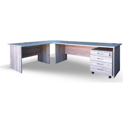 Heri Xylo Γωνιακό Γραφείο Ξύλινο 180x260x75cm 34-503