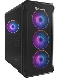 Natec Genesis Irid 503 Black Gaming Micro Tower Κουτί Υπολογιστή με Πλαϊνό Παράθυρο