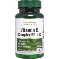 Natures Aid Vitamin B Complex 50 & C 90 Ταμπλέτες