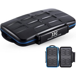 JJC MDLMC-ST16 Water Resistant Memory Card Case (Fits 8 x SD + 8 x Micro SD Cards)
