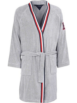 Tommy Hilfiger Μπουρνούζι 100% Βαμβακερό Γκρι