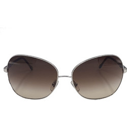 Versace VE 2124 1000/13 Γυναικεία Γυαλιά Ηλίου Πεταλούδα Μεταλλικά Ασημί με Καφέ Polarized Φακό