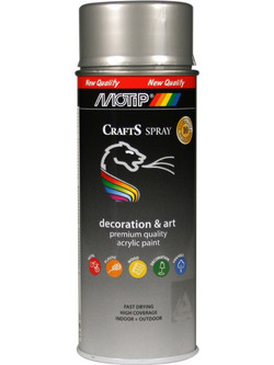 Motip Crafts Spray Σπρέι Βαφής RAL9006 Silver Gloss 400ml
