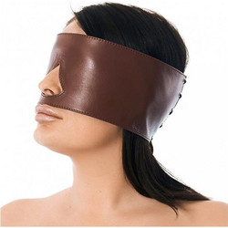 RIMBA BONDAGE PLAY BLINDFOLD LEATHER BROWN