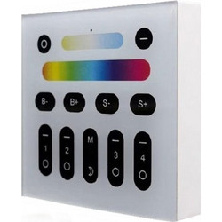 Επιτοίχιο RGB LED Τηλεχειριστήριο Απεριόριστος Αριθμός Δεκτών σε Σύζευξη