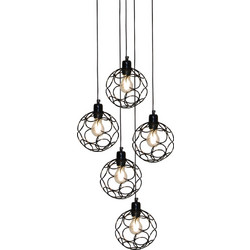 Home Lighting Aline Κρεμαστό Φωτιστικό Οροφής Μπάλα Πολύφωτο E27 Χρυσό 77-4074