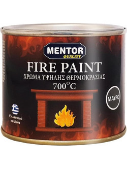 Mentor Fire Paint 700C Χρώμα Θερμοκρασίας Μαύρο 0.15lt