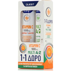 Quest Multi A-Z 20s + Vitamin C 1000mg Rose Hips & Ρουτίνη 20 Αναβράζοντα Δισκία